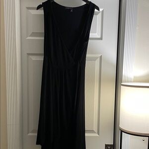 Fresh produce, black medium faux wrap, surpluscotton knit  sundress. Super soft.